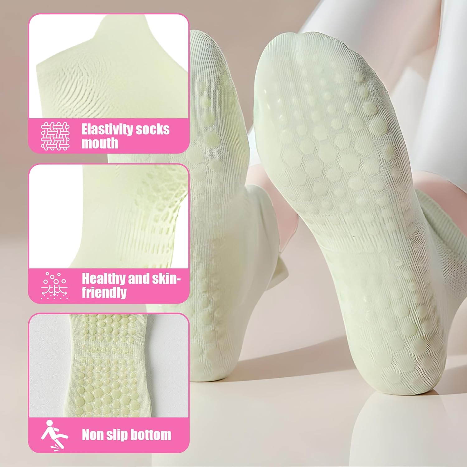 CozyGrip Non-Slip Pilates Socks